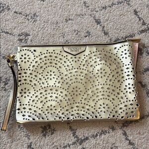 Victoria's Secret Gold Perforated Clutch